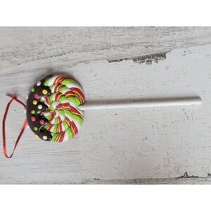 Lollipop candy covered chocolates sweets glitter ornament Xmas decor